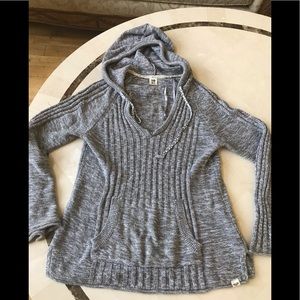 Roxy Hooded Cable knit sweater